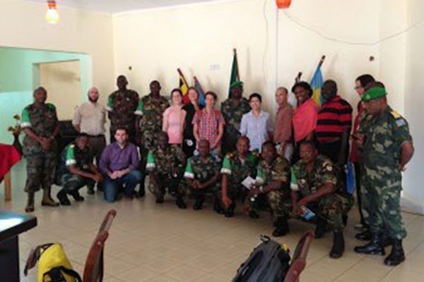 Meeting with African Union  Counter  LRA troops,  Yambio, South Sudan, January 2013